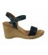 Sandales compensées Eva Frutos GL 6790 glitter bleu marine