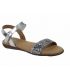 Eva Frutos nu pieds plat confortable GL-7190 -1 argent glitter