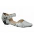 Fugitive Seana Lima Argent | Sandales femmes fermeture velcro