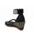 Sandale à talon compensé Fugitive Igoa noir | Nouveauté chaussures femmes