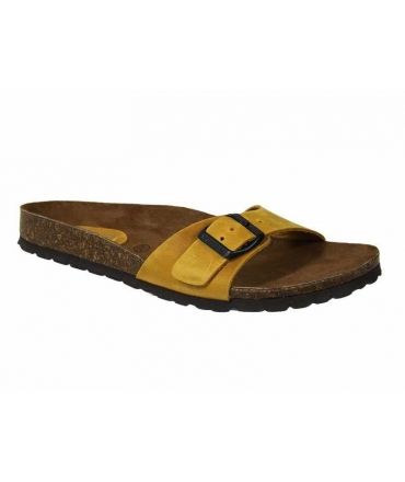 Mules cuir Inter Bios 7111 Mostaza