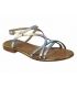 Nu-pieds Les Tropéziennes Menton cuir irisé multicolore