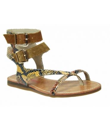 Sandale plate cuir Les Tropéziennes Gem par M Belarbi