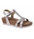 Marco Tozzi 28733 argent, nu pieds confort en cuir
