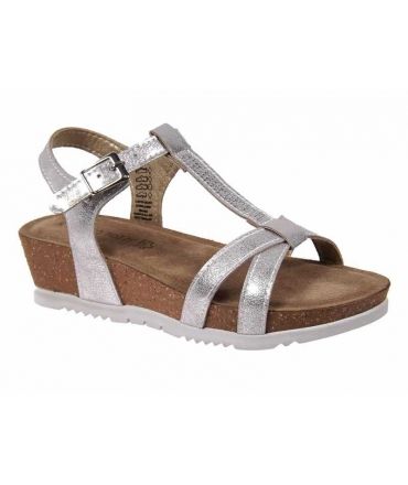 Marco Tozzi 28733 argent, nu pieds confort en cuir