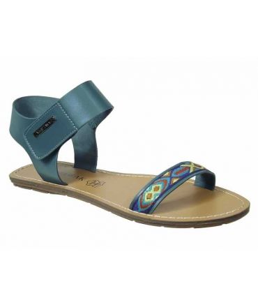Sandale ethnique Chattawak Louisiane bleu