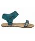 Nu pieds femmes Chattawak Louisiane bleu